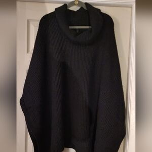 Black cow neck sweater